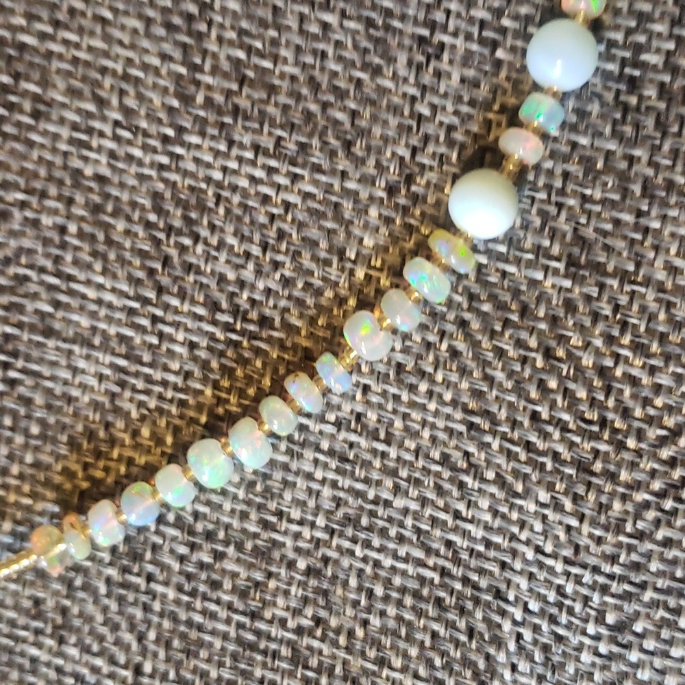 Welo Ethiopian opal necklace natural  925